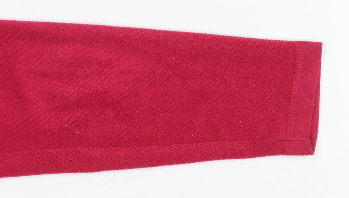 Additional view of Portwest girls’ red fleece 1/4 zip pullover sweatshirt 9-10 years