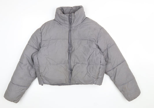 Womens UK Size 12 Zara Grey Puffer Jacket