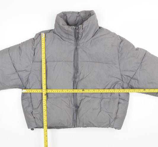 Womens UK Size 12 Zara Grey Puffer Jacket