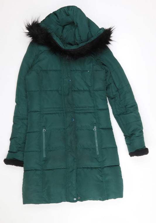 Womens UK Size 8 Regatta Green Puffer Jacket