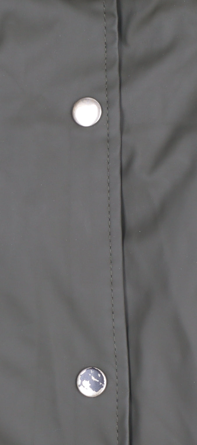Womens UK Size 8 Brave Soul Green Rain Coat