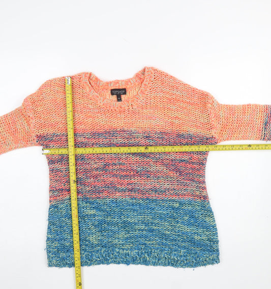 Womens UK Size 6 Topshop Multicoloured Pullover Jumper