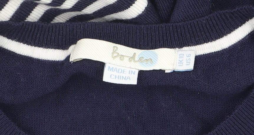 Womens UK Size 10 Boden Blue Basic T-Shirt