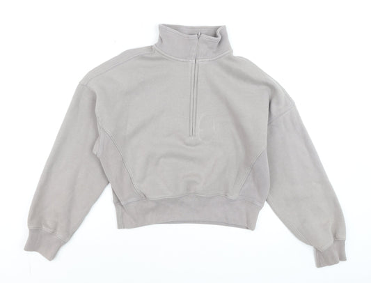 Womens UK Size XS Abercrombie & Fitch Grey Pullover Sweatshirt