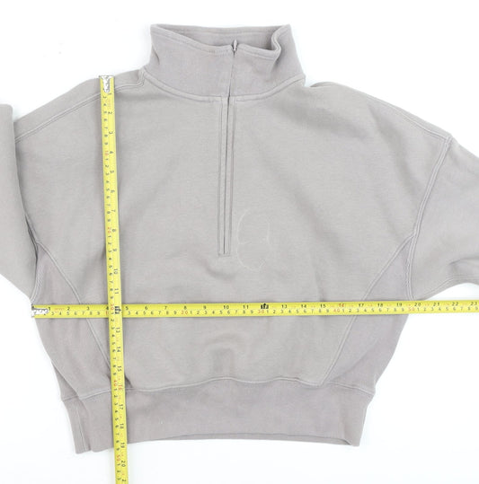 Womens UK Size XS Abercrombie & Fitch Grey Pullover Sweatshirt