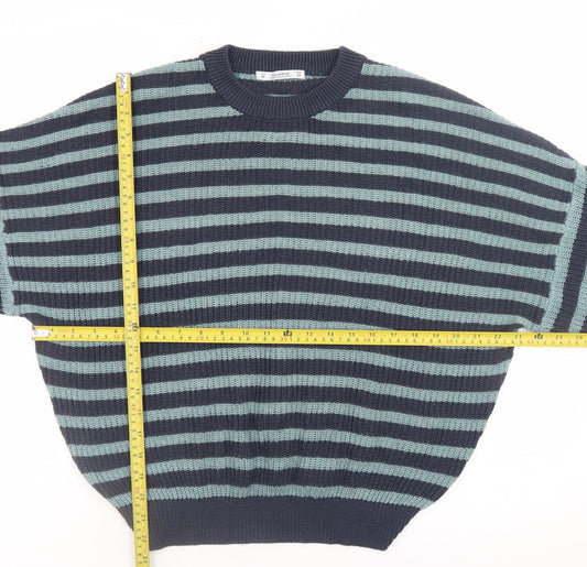 Womens UK Size 12 Pull&Bear Blue Pullover Jumper