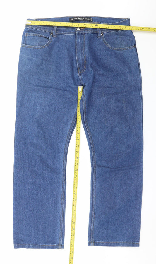 Mens UK Size L Denim Co Regular Fit Straight Blue Jeans