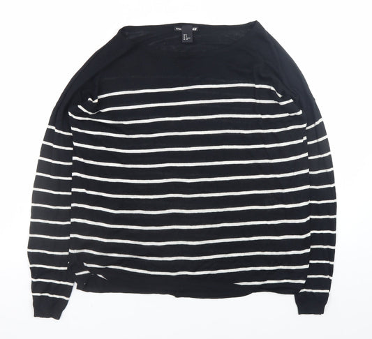 Womens UK Size 8 H&M Black Pullover Jumper