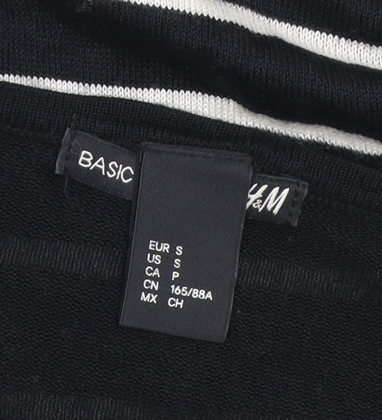 Womens UK Size 8 H&M Black Pullover Jumper