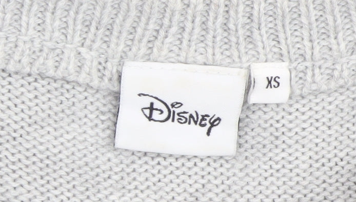 Womens UK Size XS Disney Grey Pullover Jumper