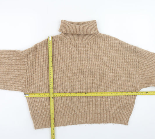 Womens UK Size M New Look Beige Pullover Jumper
