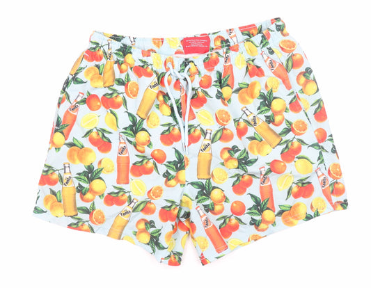 Additional front view of Coca-Cola Men's Multicoloured Fanta Print Swim Shorts M