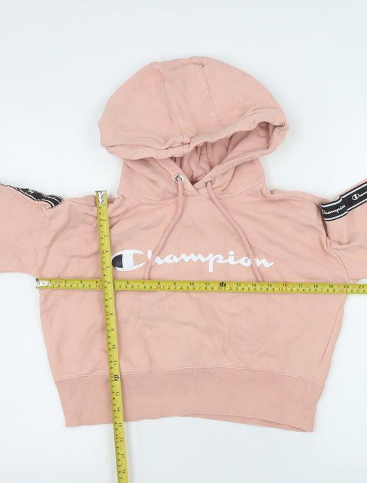 Womens UK Size S Champion Pink Pullover Hoodie