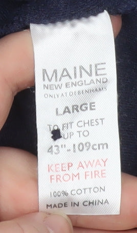Mens UK Size L Maine New England 100% Cotton Polo Shirt