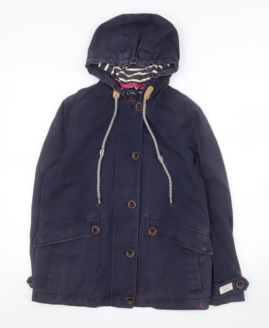 Womens UK Size 10 Joules Blue Rain Coat