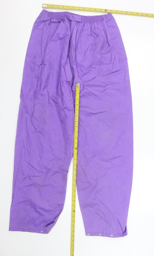 Womens UK Size M Champion Regular Fit Rain Trousers Purple Trousers