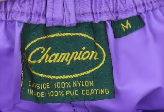Womens UK Size M Champion Regular Fit Rain Trousers Purple Trousers