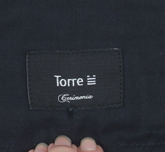 Mens UK Size 32R Torre Cerimonia Regular Fit Dress Pants Grey Trousers