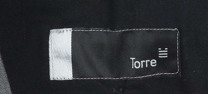 Mens UK Size L Torre Classic Fit Dress Pants Grey Trousers