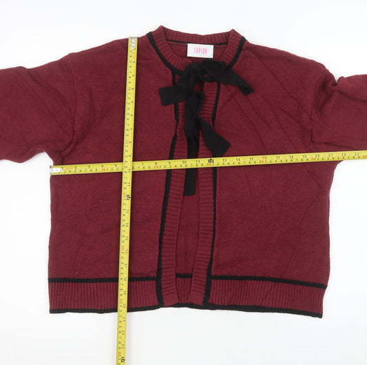 Womens UK Size 14 Savida Red Cardigan Jumper