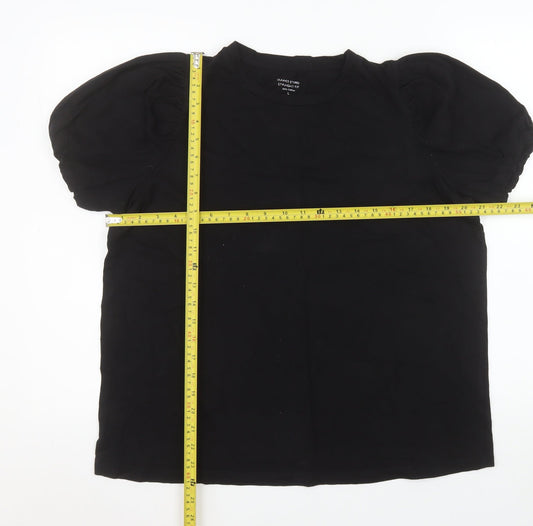 Womens UK Size L Dunnes Stores Black Basic T-Shirt