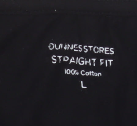 Womens UK Size L Dunnes Stores Black Basic T-Shirt