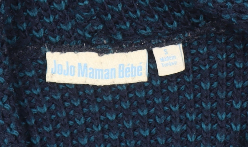 Womens UK Size S JoJo Maman Bébé Blue Cardigan Jumper