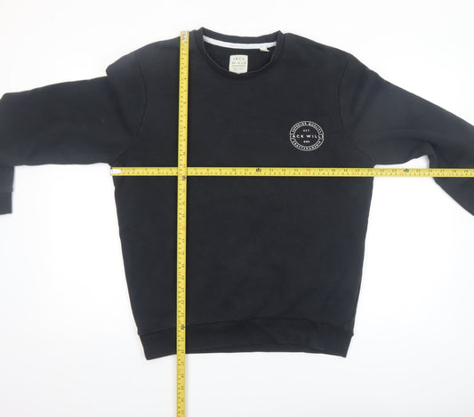 Mens UK Size M Jack Wills Black Pullover Sweatshirt