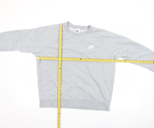 Womens UK Size L Nike Grey Pullover Sweatshirt