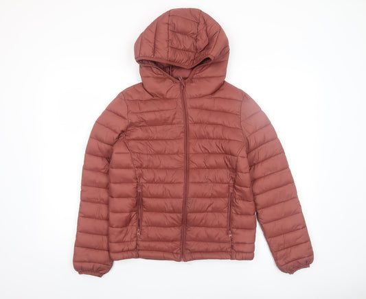 Womens UK Size 8 Pull & Bear Brown Puffer Jacket