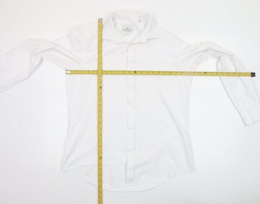 Mens UK Collar Size 16 Taylor & Hunt Smart White Dress Shirt
