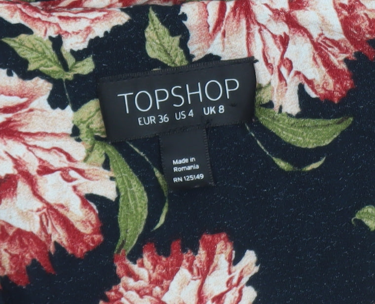 Womens UK Size 8 Topshop Fit & Flare Dress