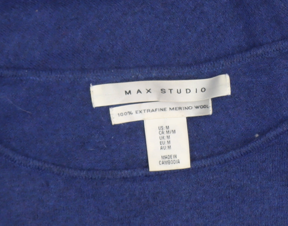 Womens UK Size M Max Studio Blue Pullover Jumper