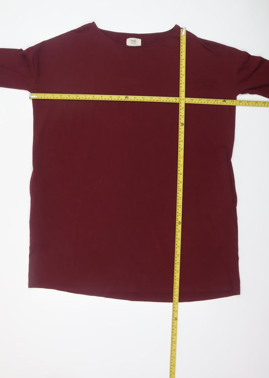 Womens UK Size S Hush Red Basic T-Shirt