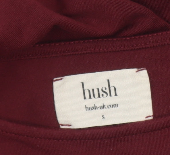 Womens UK Size S Hush Red Basic T-Shirt