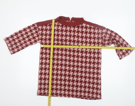 Womens UK Size 10 NEXT Red Tunic Blouse