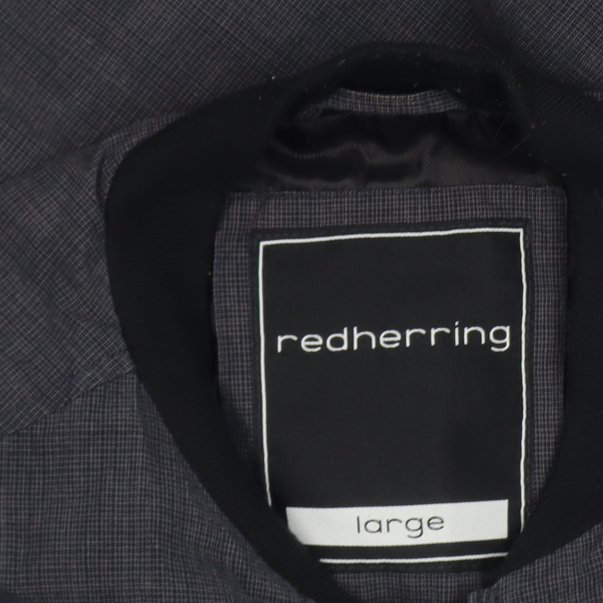 Red Herring Men's Grey Cotton Bomber Jacket Size L Casual Zip Twill