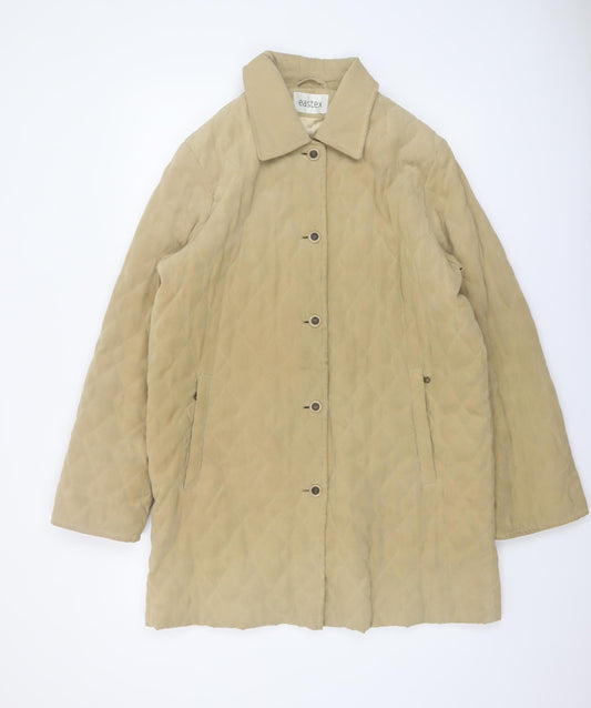 Womens UK Size 12 Eastex Beige Quilted Coat