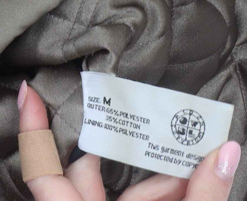 Aldon Men's Brown Quilted Mid-Length Jacket Size M Outdoor Style