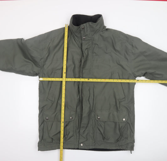 Mens UK Size M Champion Green Parka Coat