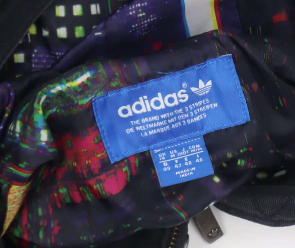 Womens UK Size 14 adidas Black Parka Coat