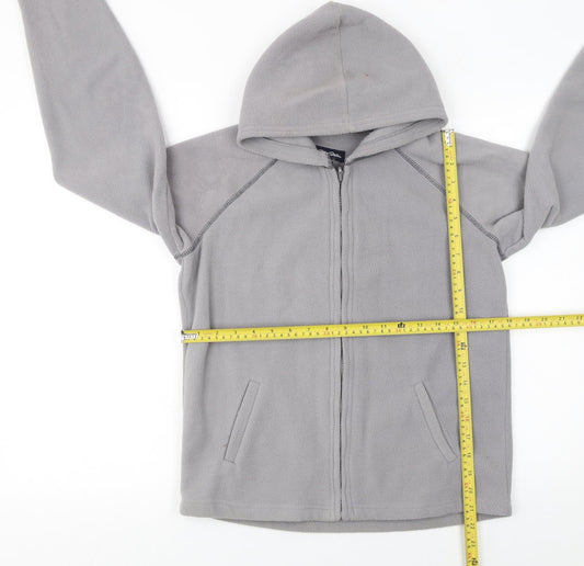 Peter Storm Boys Grey Hooded Fleece Zip Jacket 11-12 Years Outdoor Wear