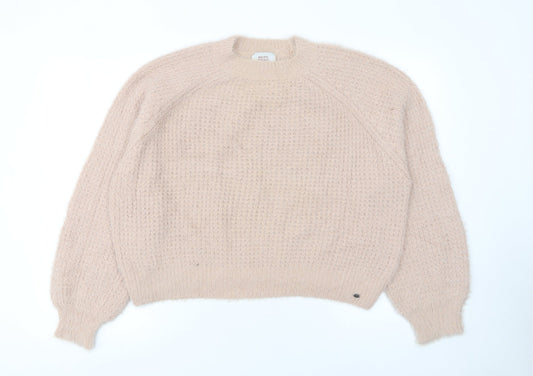 Womens UK Size 8 Pull & Bear Beige Pullover Jumper