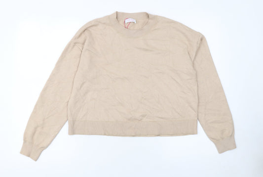Womens UK Size L Savida Beige Pullover Jumper