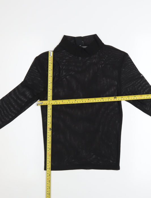 Womens UK Size S Urban Outfitters Black Cropped T-Shirt