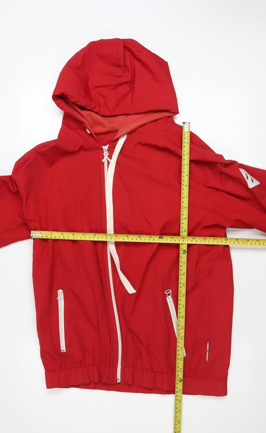 Mens UK Size M Criminal Damage Red Windbreaker Coat