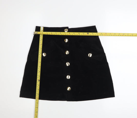 Womens UK Size S Zara A-Line Corduroy Skirt