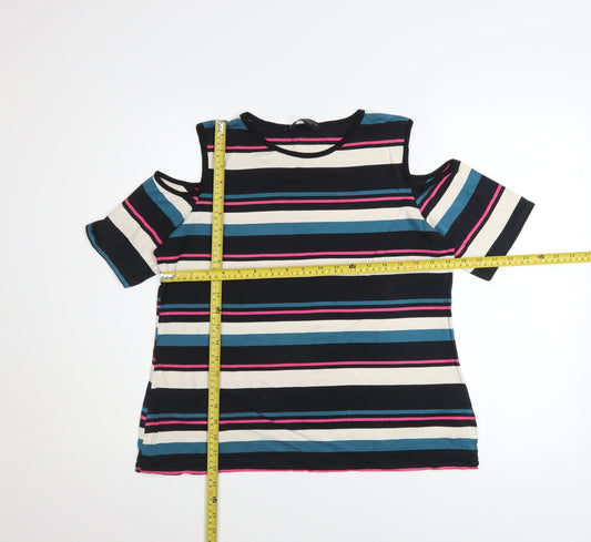 Womens UK Size 16 Dorothy Perkins Multicoloured Basic T-Shirt