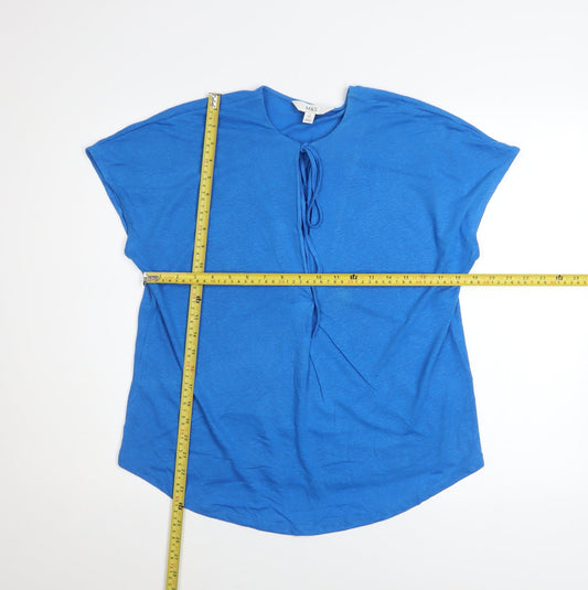 Womens UK Size 8 Marks and Spencer Blue Tunic Blouse