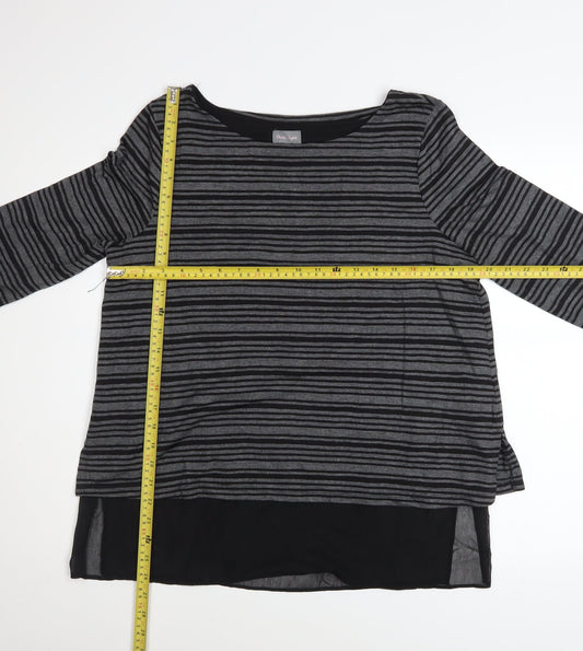 Womens UK Size 14 Phase Eight Grey Tunic Blouse